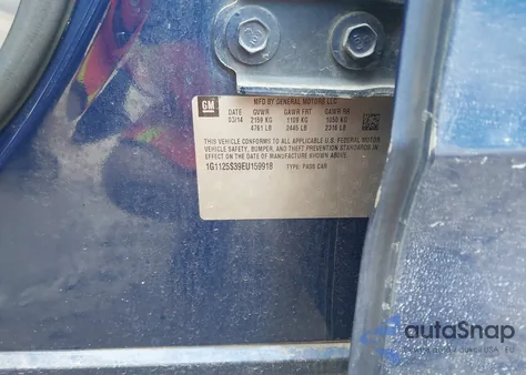 2014 Chevrolet Impala Lt z USA, uszkodzony, nr VIN 1G1125S39EU159918